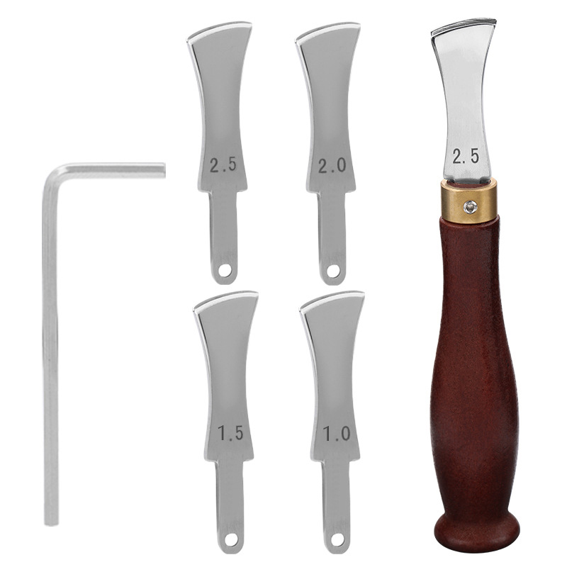 Leatherwork Edge Creaser - Herramientas para ranurar bordes de cuero,