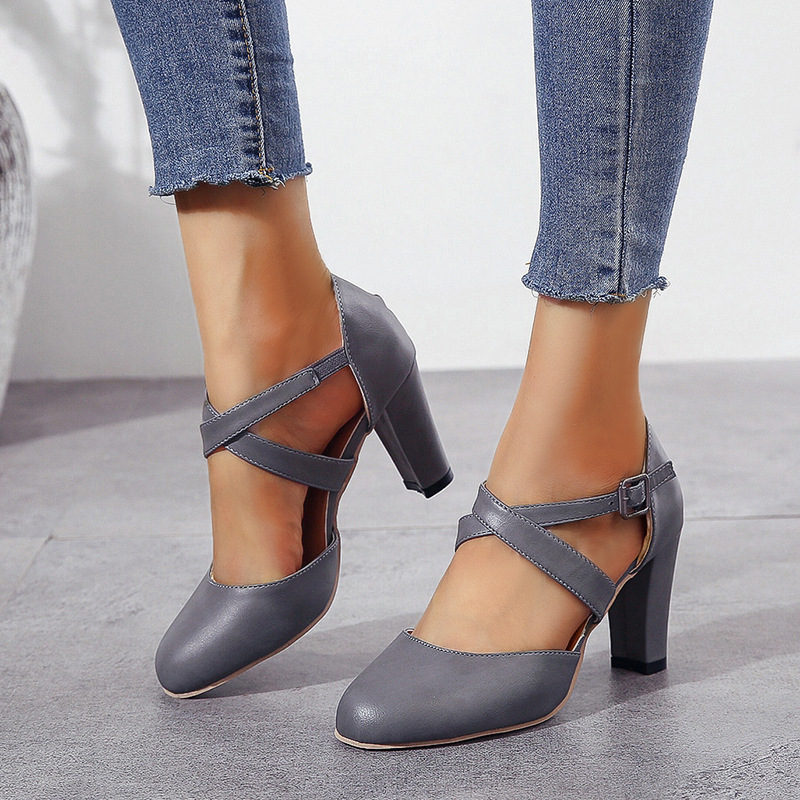 Belt Buckle Blank - Zapatos de Tacón Alto para Mujer,