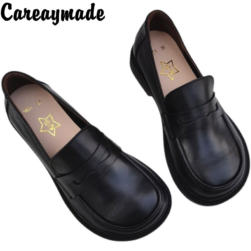 Leather Work - Careaymade-zapatos informales para mujer, calzado Oxford