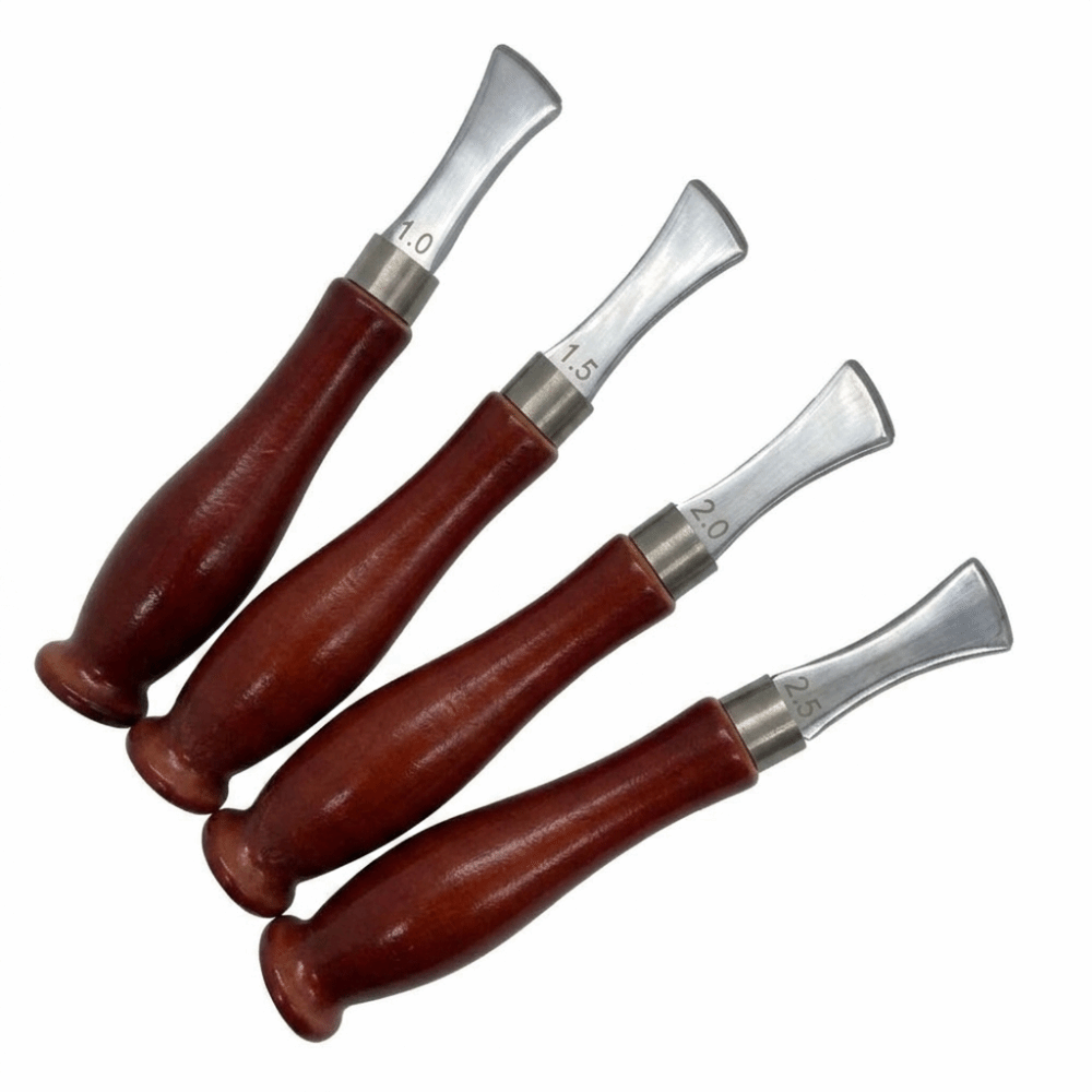 Leatherwork Edge Creaser - Juego de 4 Biseladores de Precisión
