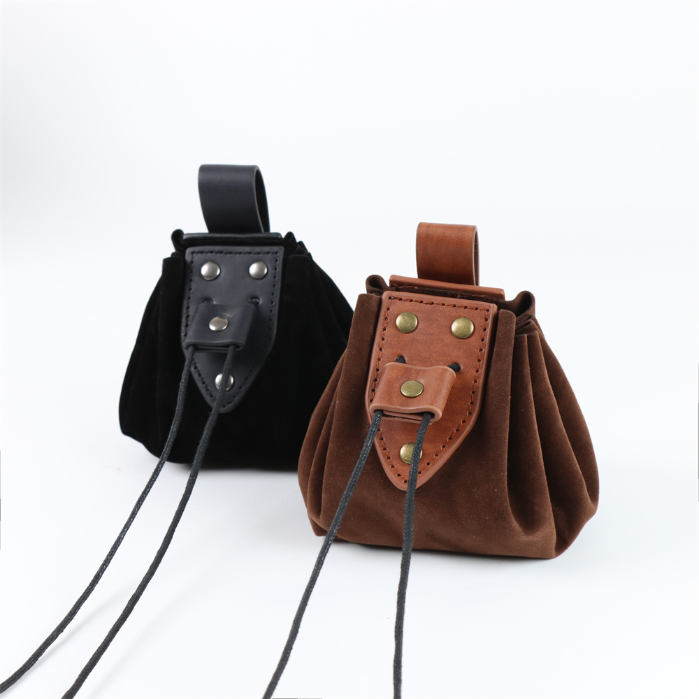 Leather Work Vest - UYEE-Bolso con cinturón Medieval renacentista, monedero
