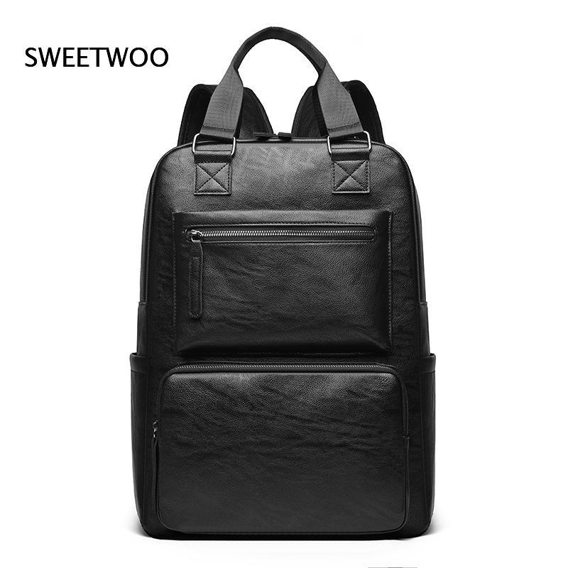 Leather Work Rucksack Mens - Mochila para portátil de hombre en