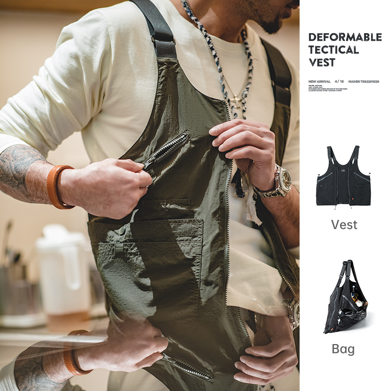 Leather Work Vest - Maden 2023 nuevo diseño masculino Casual