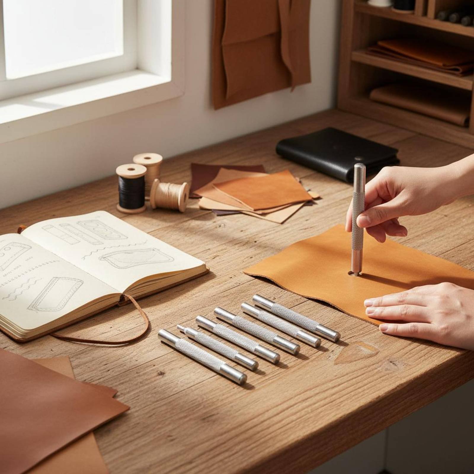 Leatherwork Rivet Setter - Juego de 11 Herramientas para Broches
