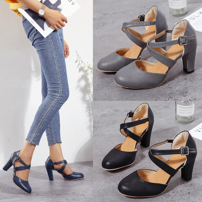 Zapatos de Tacón Alto para Muj - Belt Buckle Blank reseña y precio