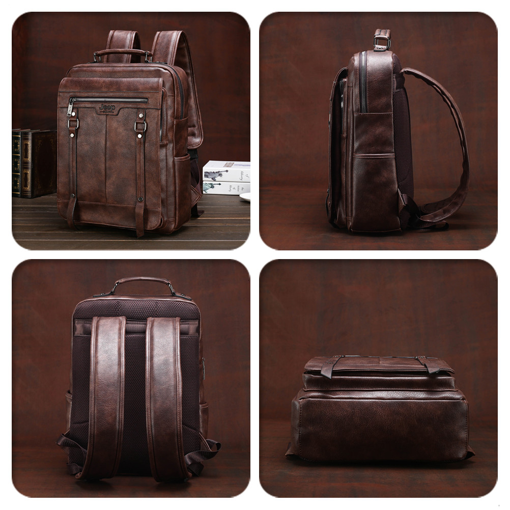 Mochila de Cuero para Hombre J - Leather Work Rucksack Mens reseña y precio