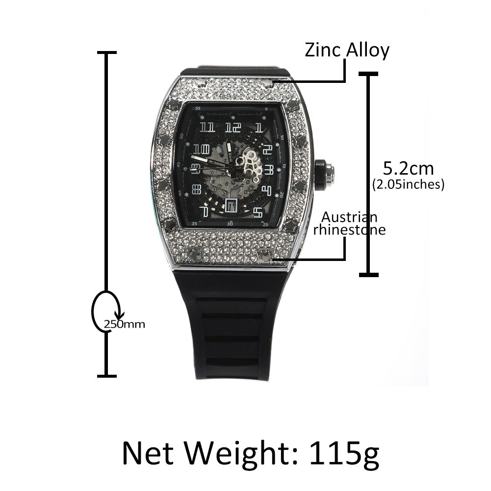 Reloj UWIN con esfera cuadrada - Belt Buckle Blank reseña y precio