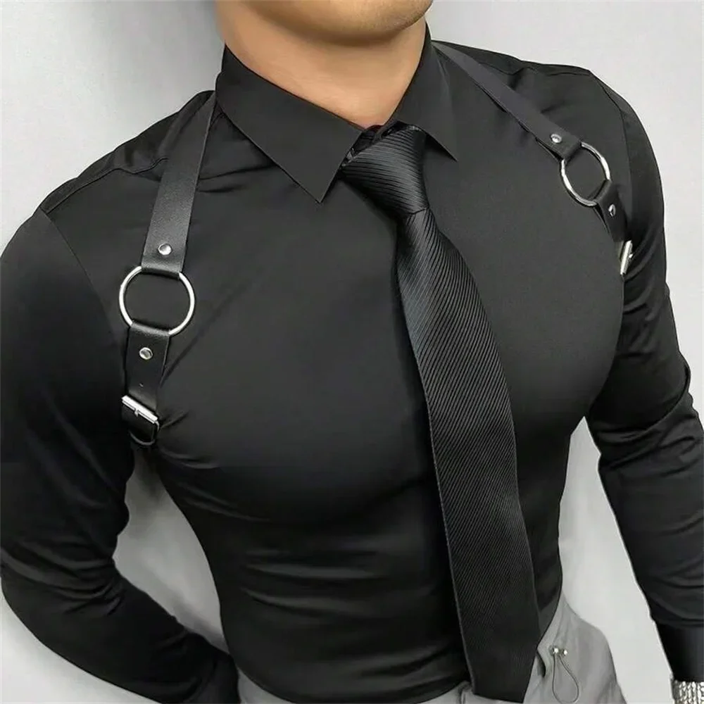 Chaleco de cuero PU con tirant - Leather Work Vest reseña y precio