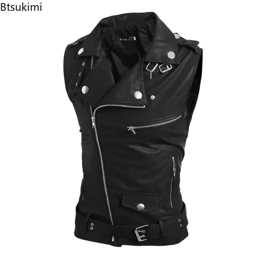 Chaleco de Cuero PU Casual par - Leather Work Vest reseña y precio
