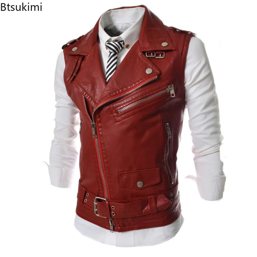 Chaleco de Cuero PU Casual par - Leather Work Vest reseña y precio