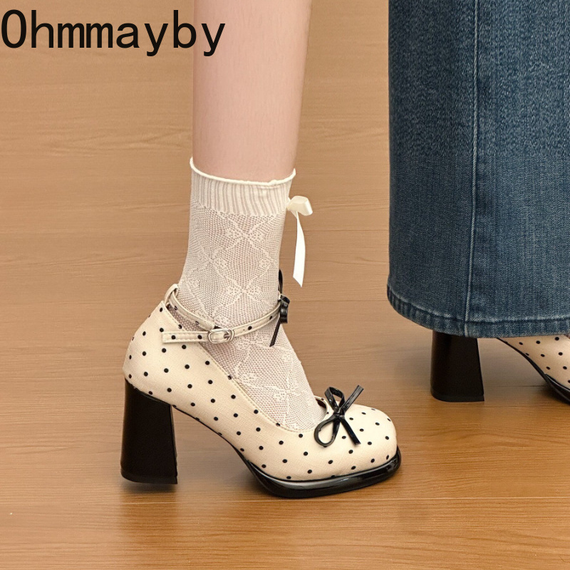 Zapatos de Tacón Grueso con Pl - Belt Buckle Blank reseña y precio
