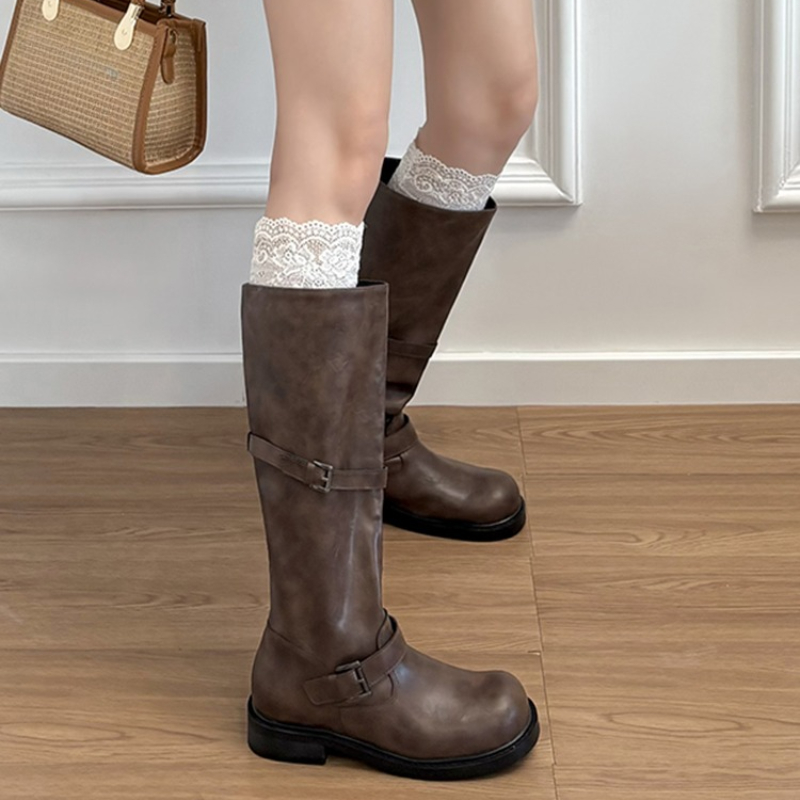 Botas hasta la rodilla con heb - Belt Buckle Blank reseña y precio