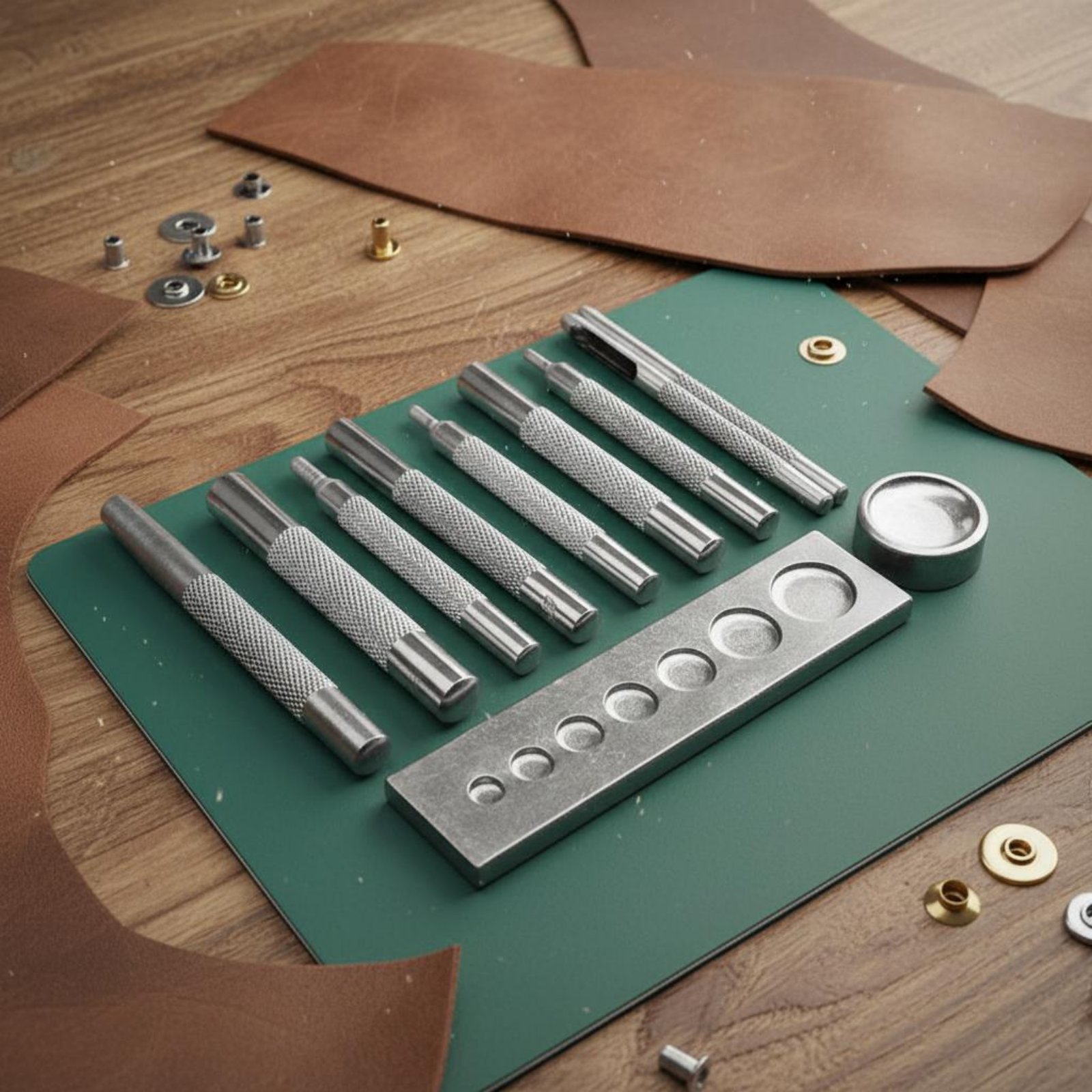 Juego de 11 Herramientas para  - Leatherwork Rivet Setter reseña y precio