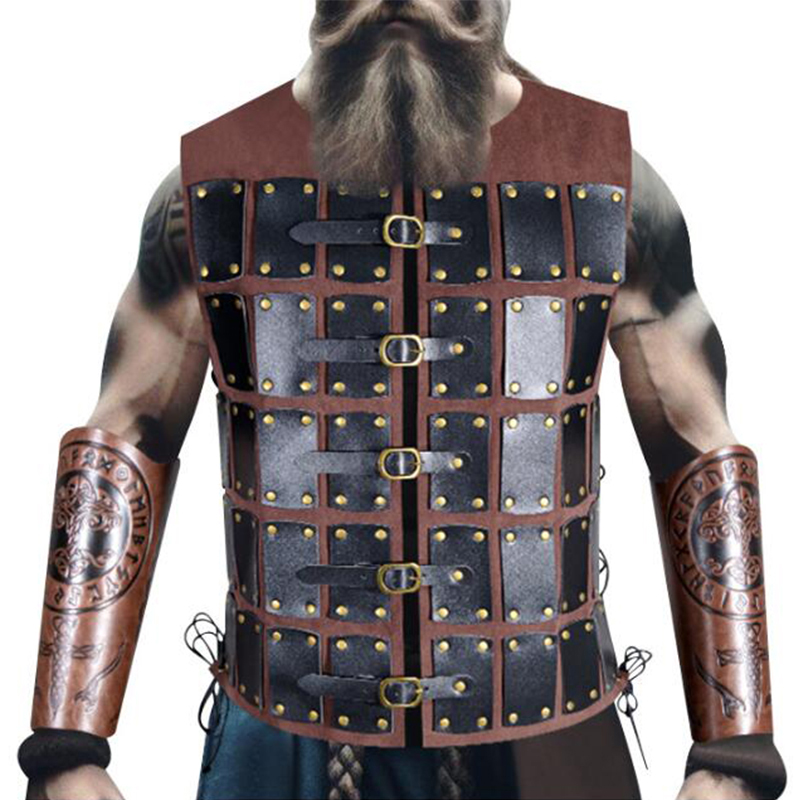 Armadura de Pecho de Cuero PU  - Leather Work Vest reseña y precio